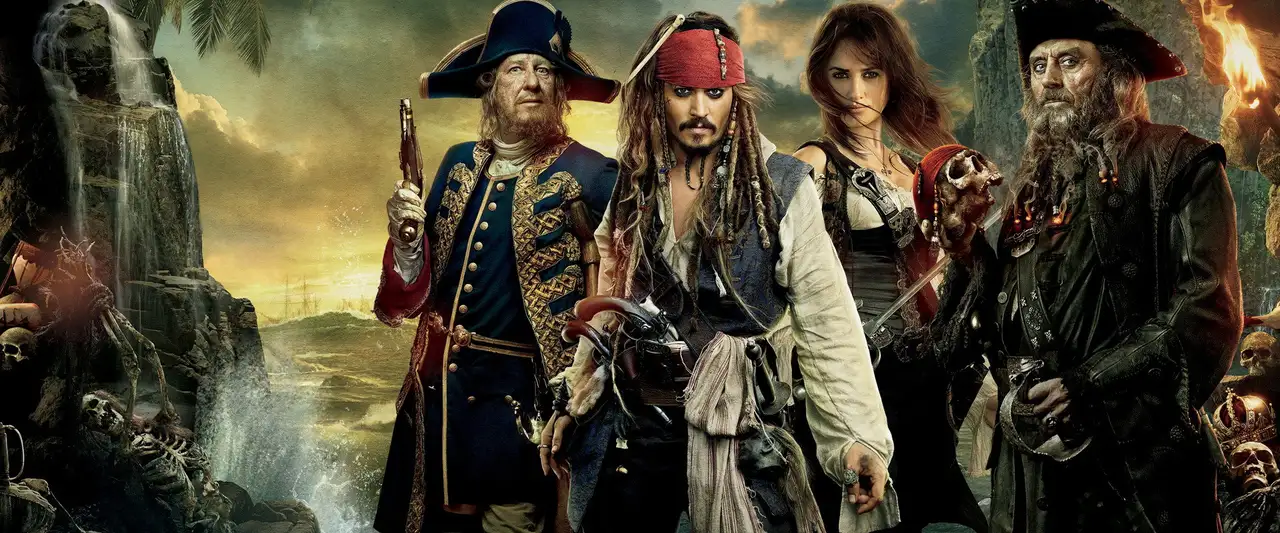 Pirates des Caraïbes : La Fontaine de jouvence - Vivre éternellement ou mourir en essayant. – image d’arrière-plan