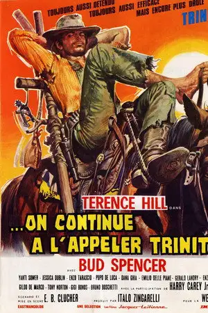 On continue à l'appeler Trinita - Trinita est de retour en selle et continue à se balader. – affiche